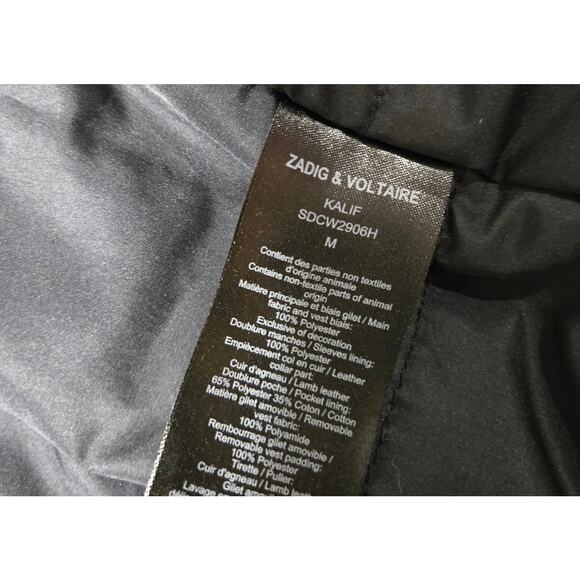 Zadig & Voltaire Sz Medium Womens Black Military Jacket - Picture 3 of 9